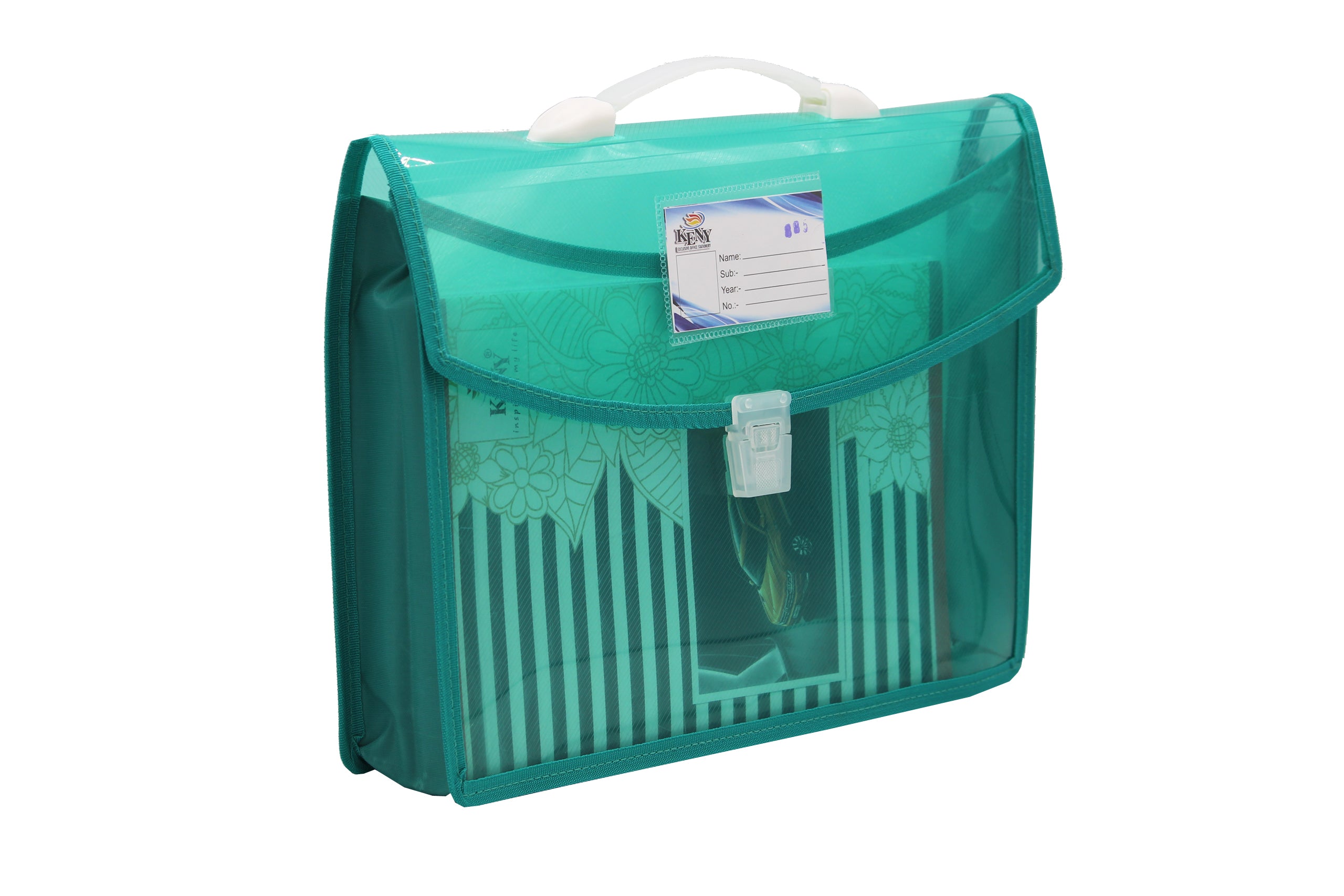 Keny Dual Colour Document Folder | With Handle & Lock | FC Size