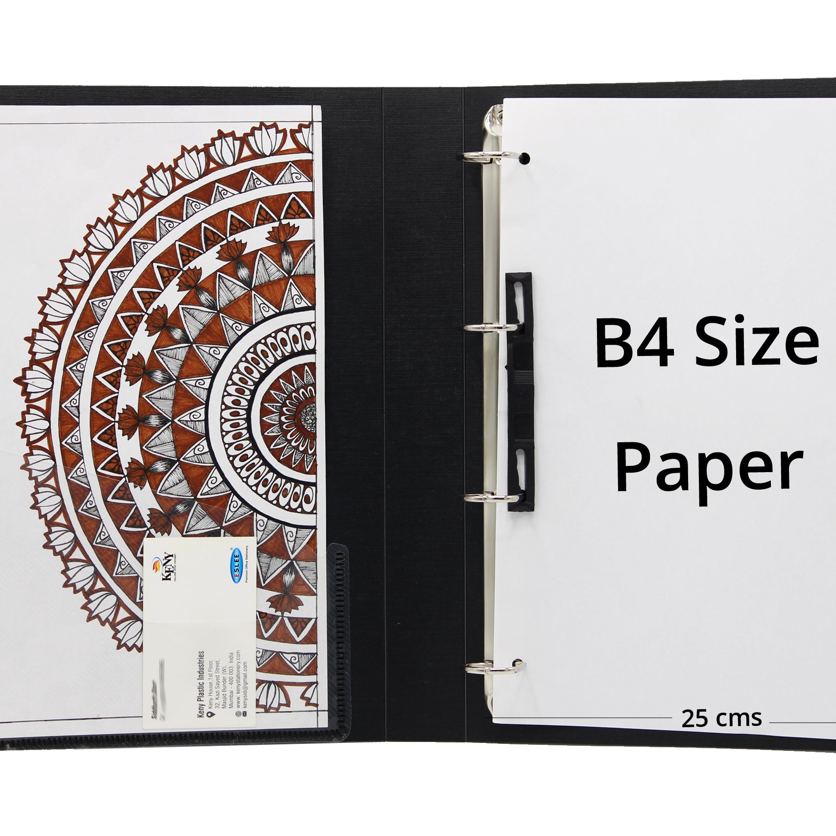 Keny Ring Binder File | 4D 25 mm Clip |  B4 Size