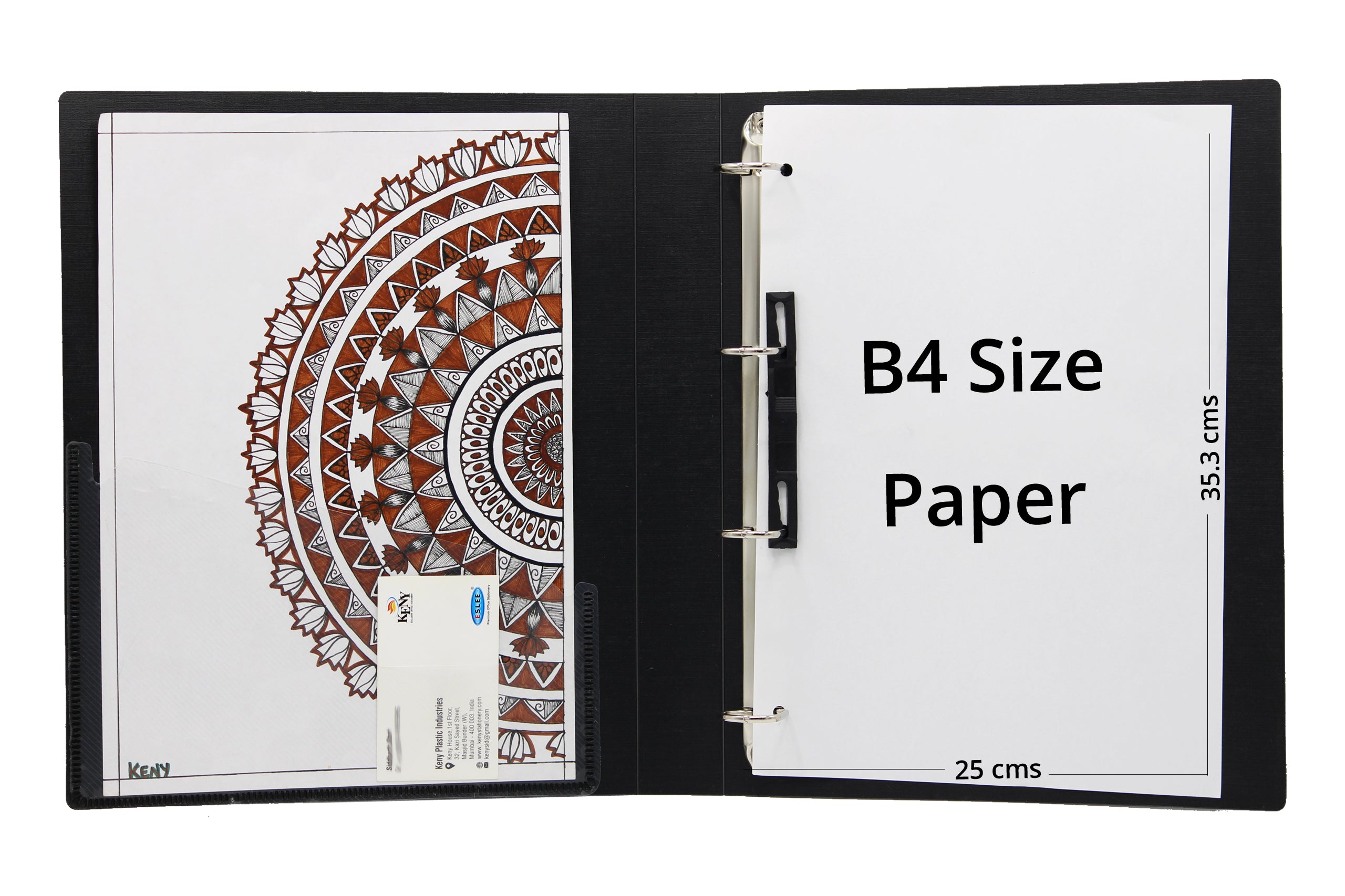Keny Ring Binder File | 4D 25 mm Clip |  B4 Size