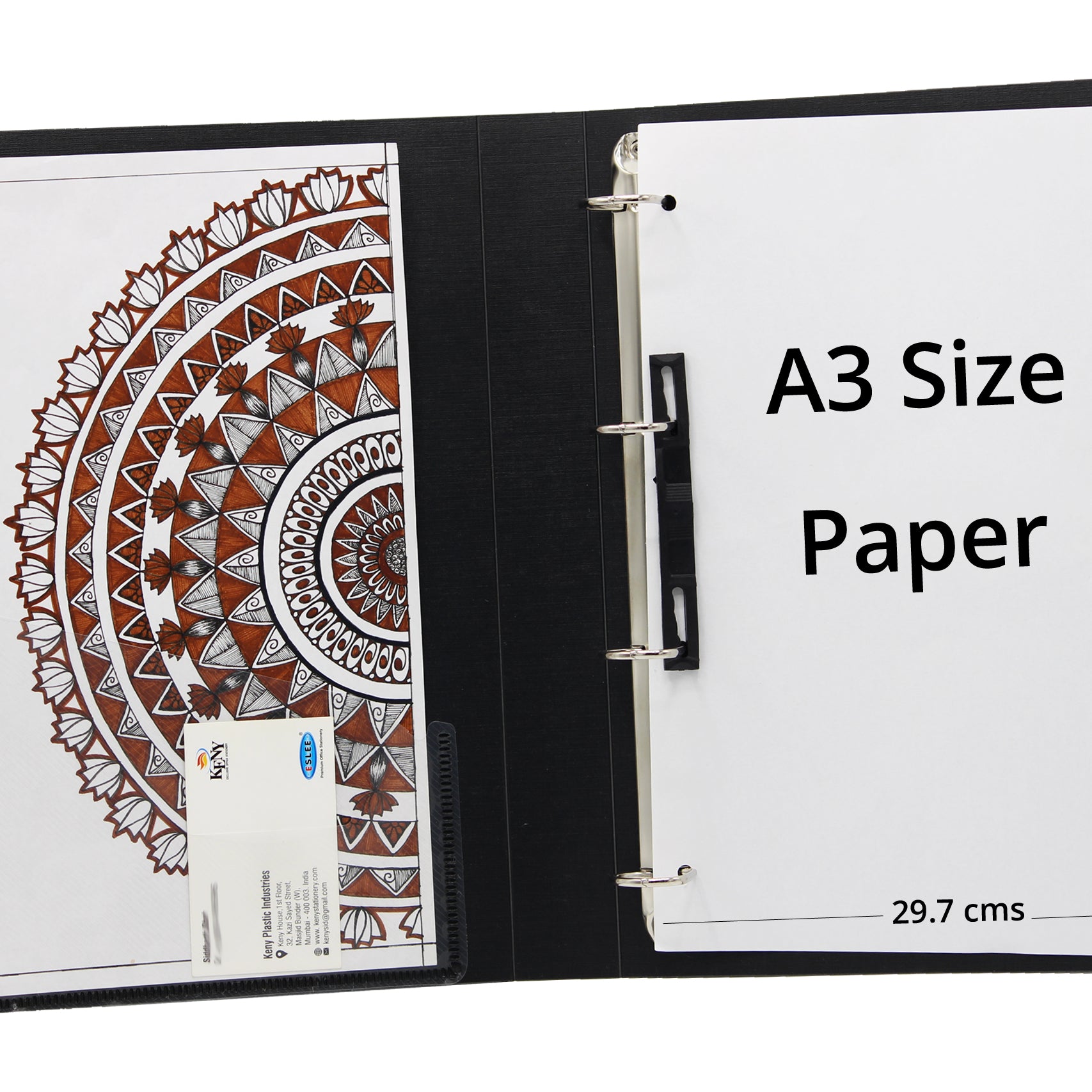 Keny Ring Binder File | 4D 25 mm Clip |  A3 Size