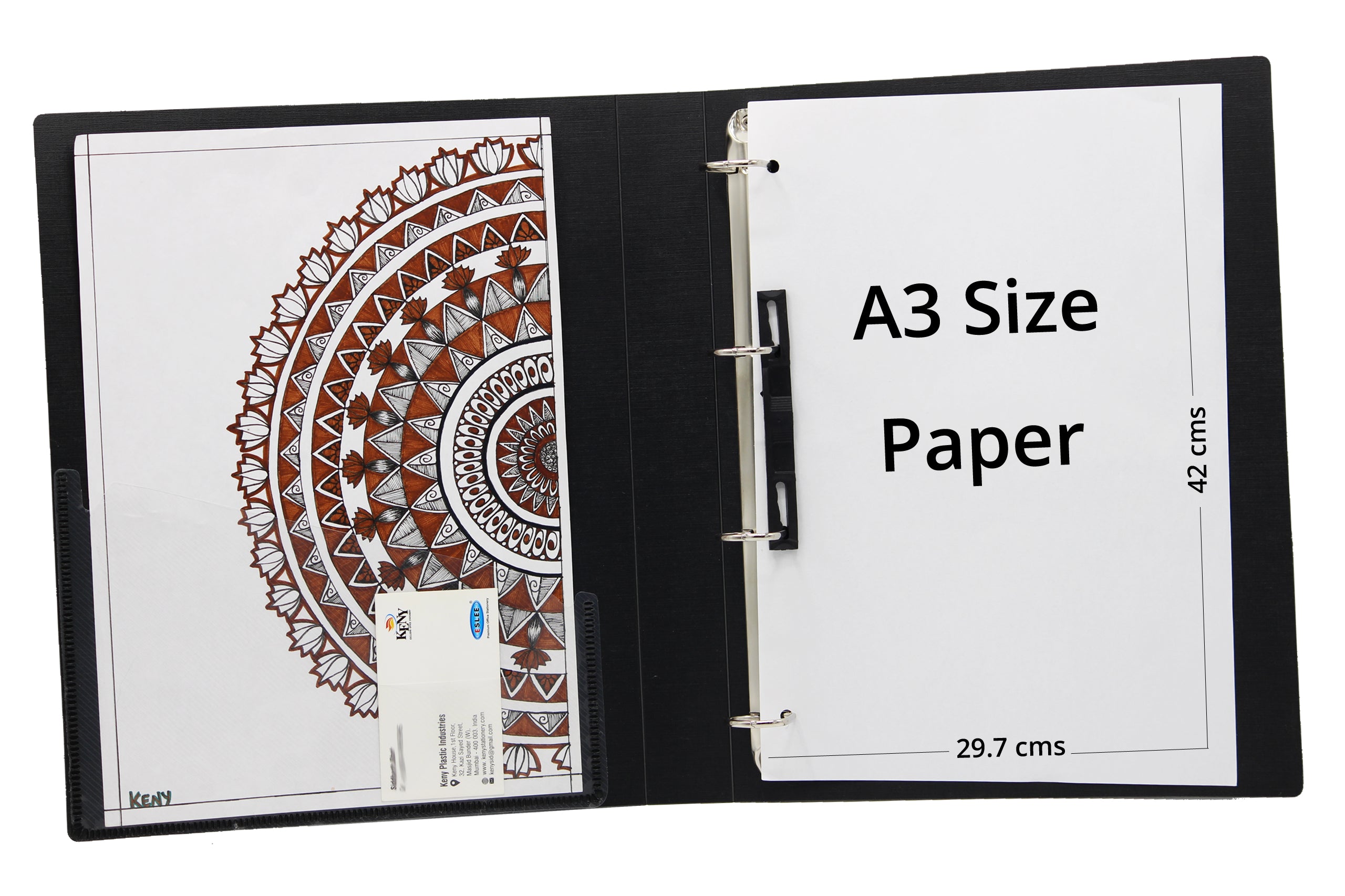 Keny Ring Binder File | 4D 25 mm Clip |  A3 Size