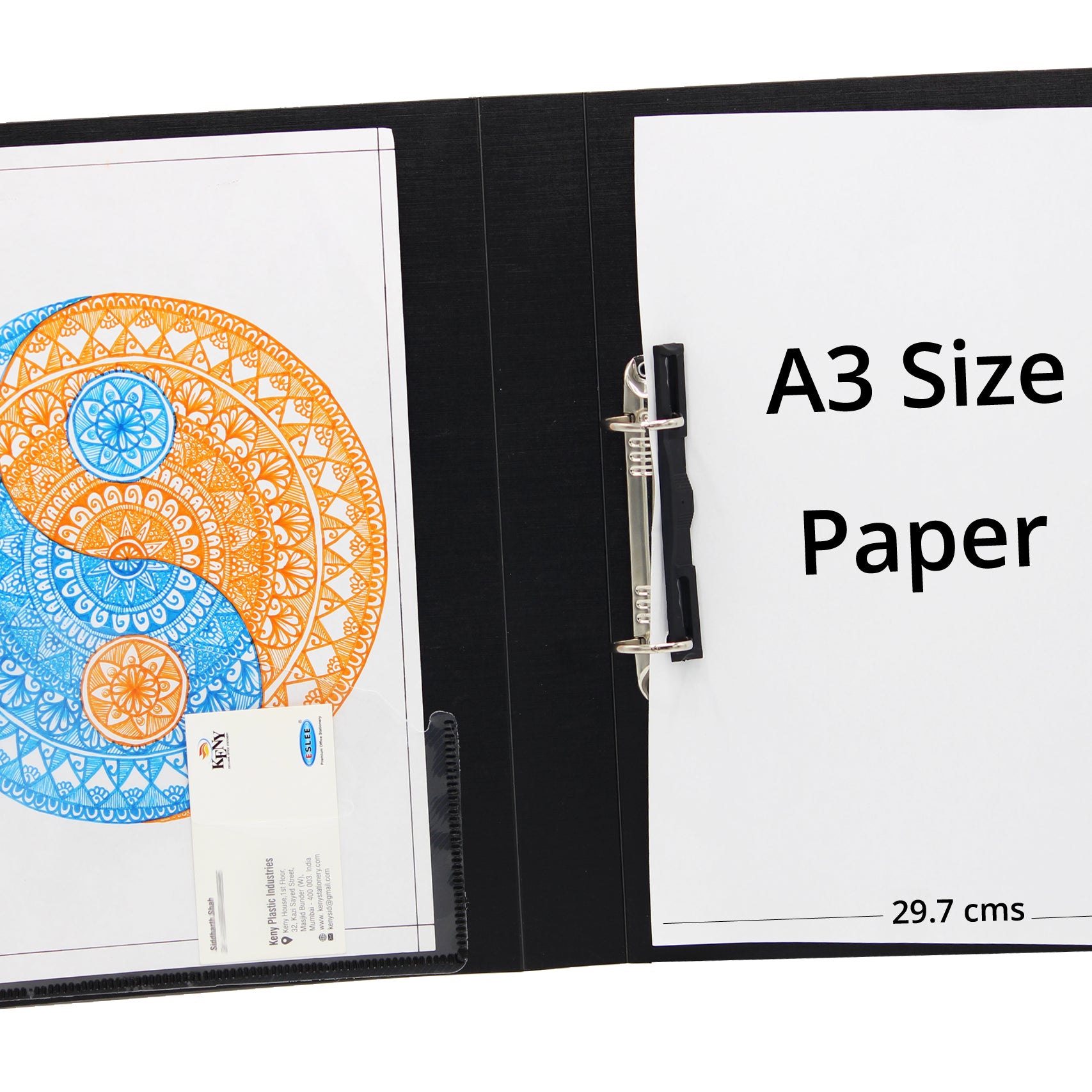 Keny Ring Binder File | 2D 25 mm Clip |  A3 Size