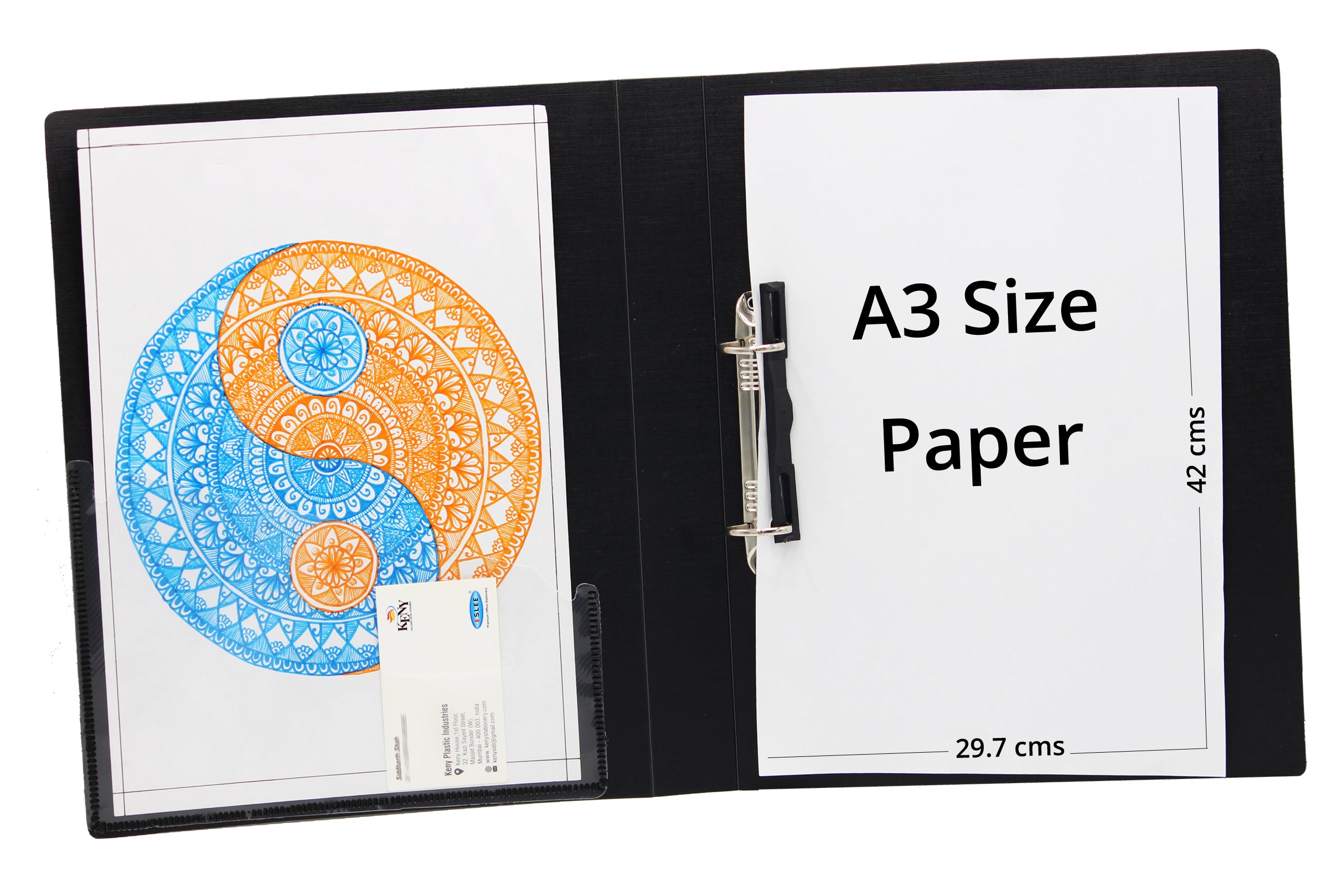 Keny Ring Binder File | 2D 25 mm Clip |  A3 Size