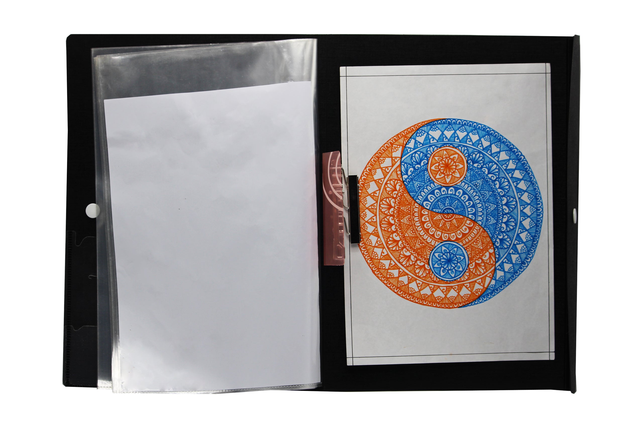 Keny Button Display File | Comes with Plastic Clip | 10 Folders