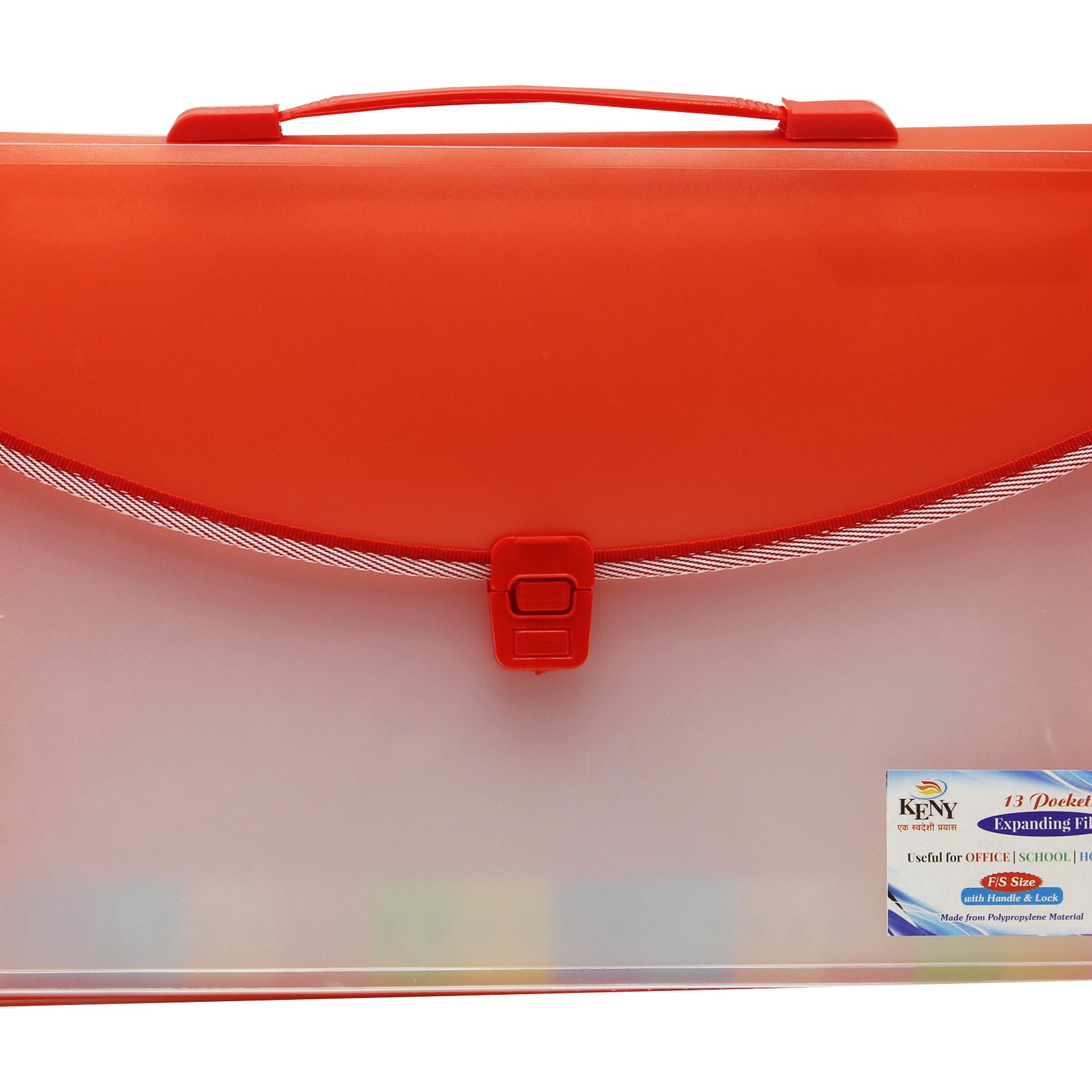 Keny Trasparent Expanding File | Piano File with 13 Pockets | FC Size