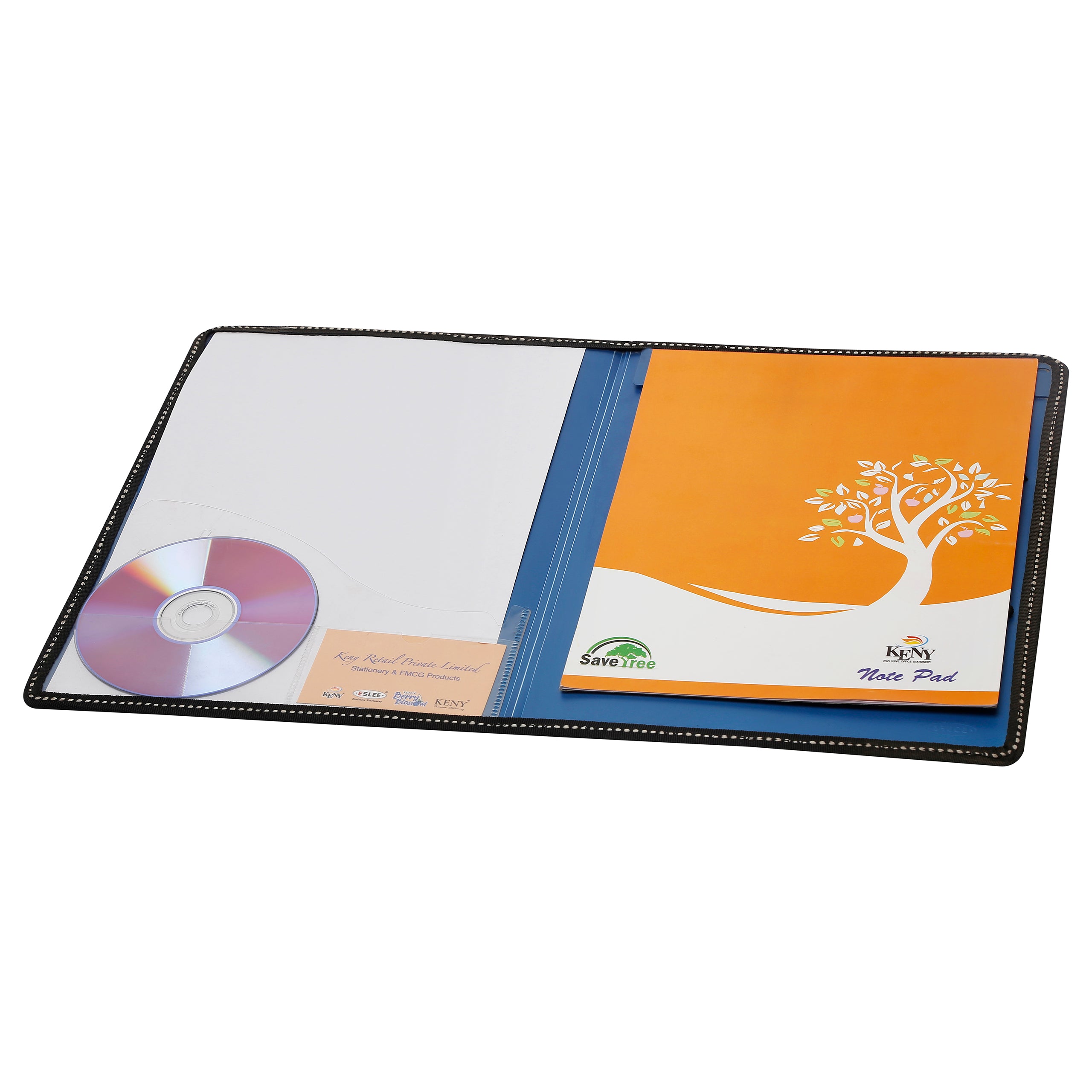 Eslee Metallic Conference File | Pad & Elastic Button | A4 Size