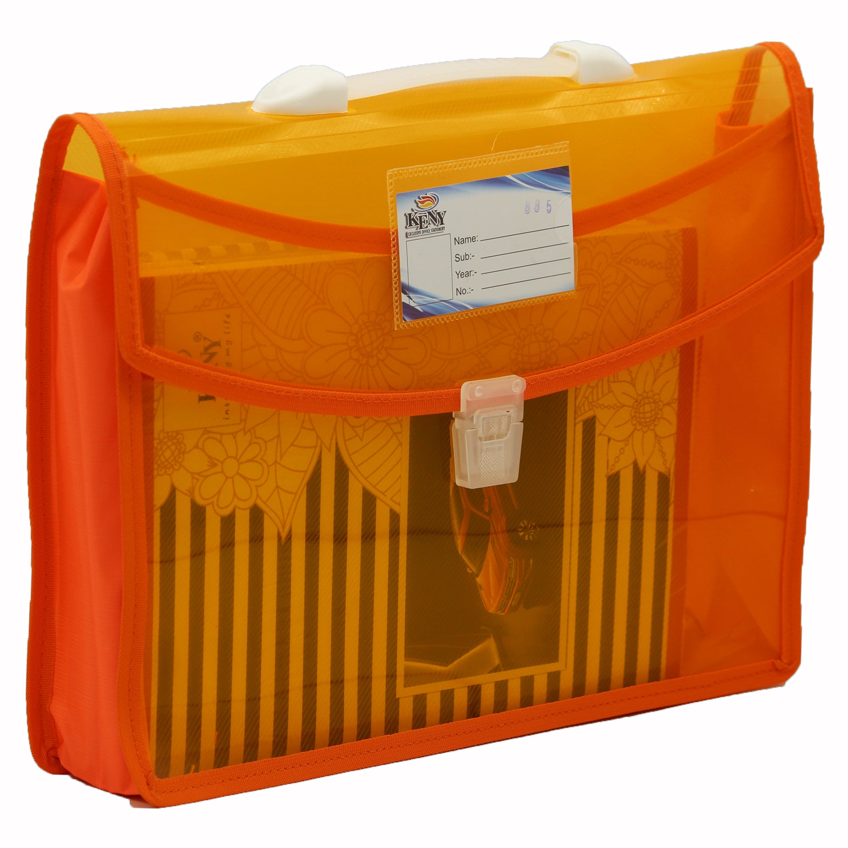 Keny Dual Colour Document Folder | With Handle & Lock | FC Size