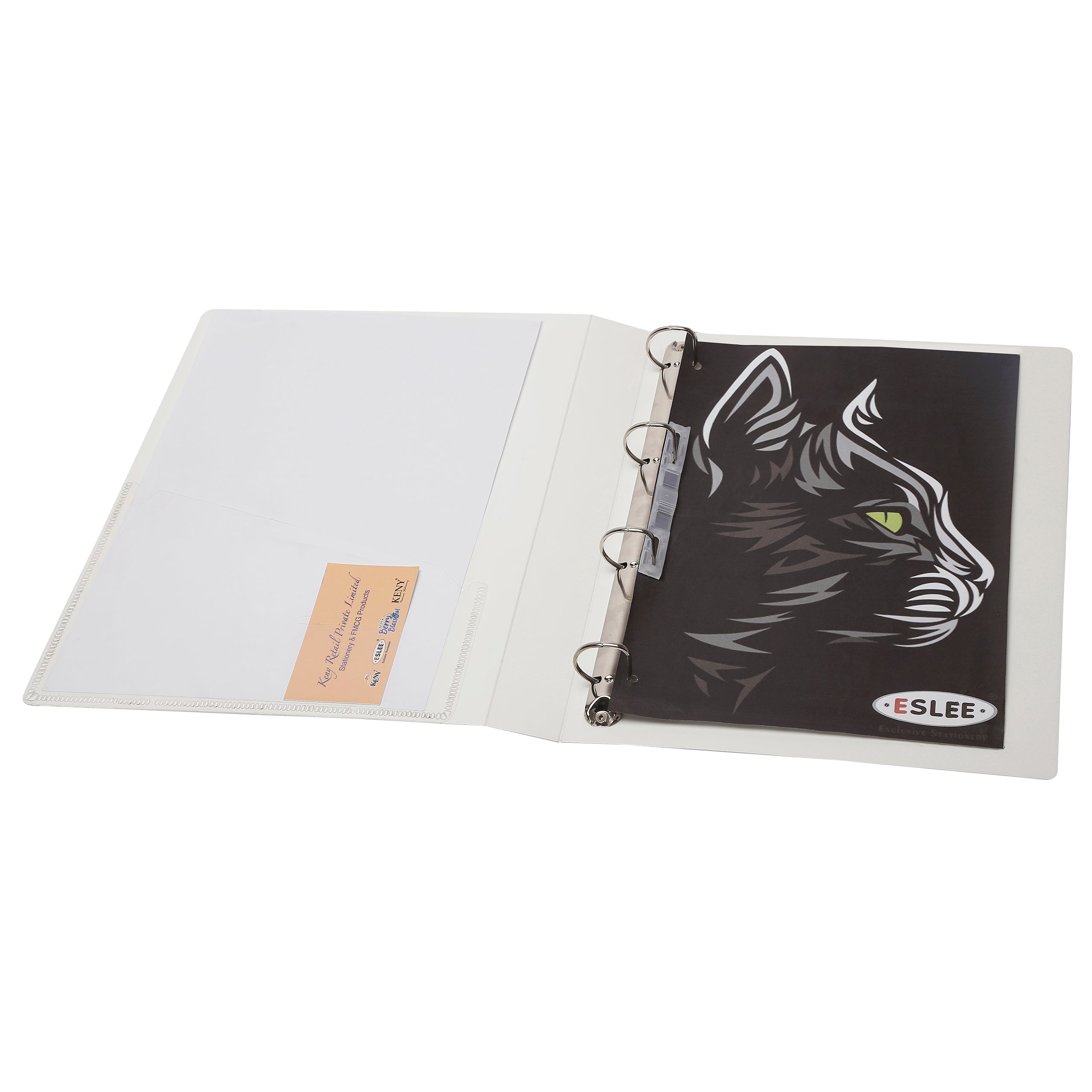 Eslee Front View Pocket Ring Binder File | 4 D 25 mm Clip |  FC Size