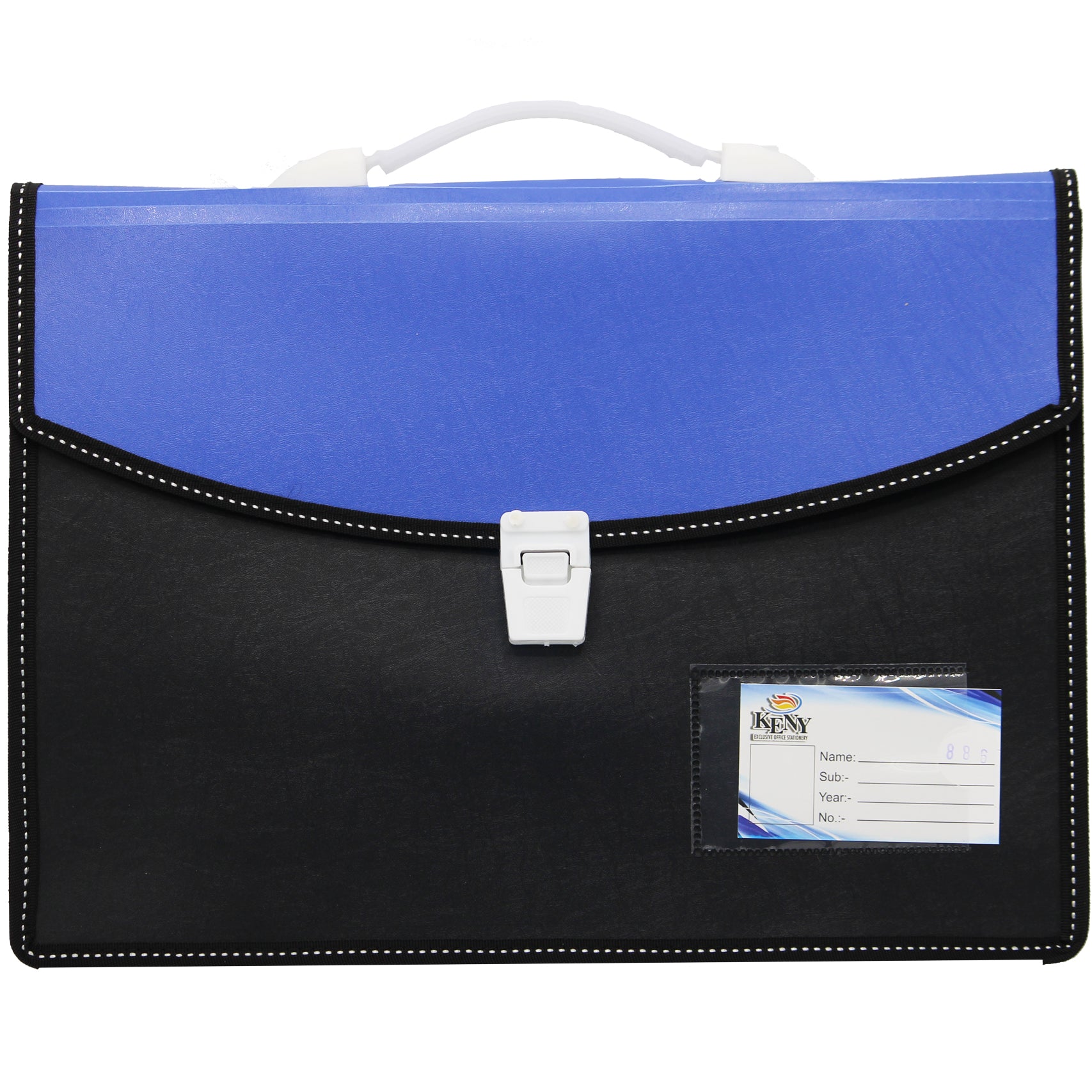 Keny Dual Colour Document Folder | With Handle & Lock |FC Size
