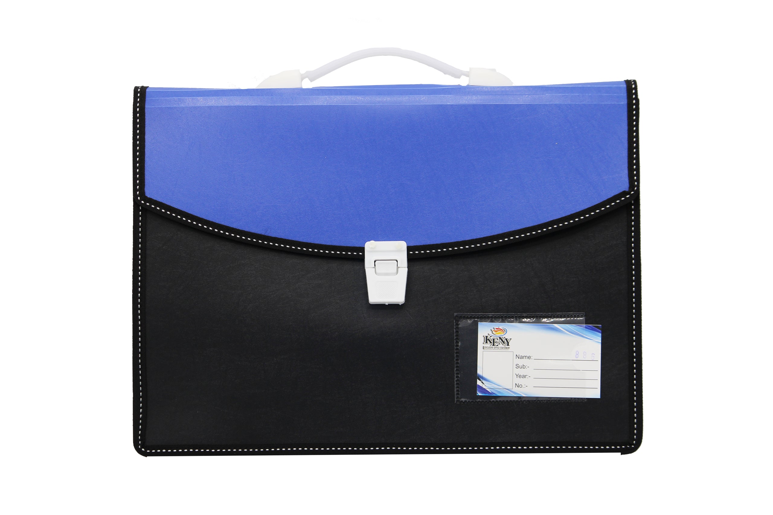 Keny Dual Colour Document Folder | With Handle & Lock |FC Size