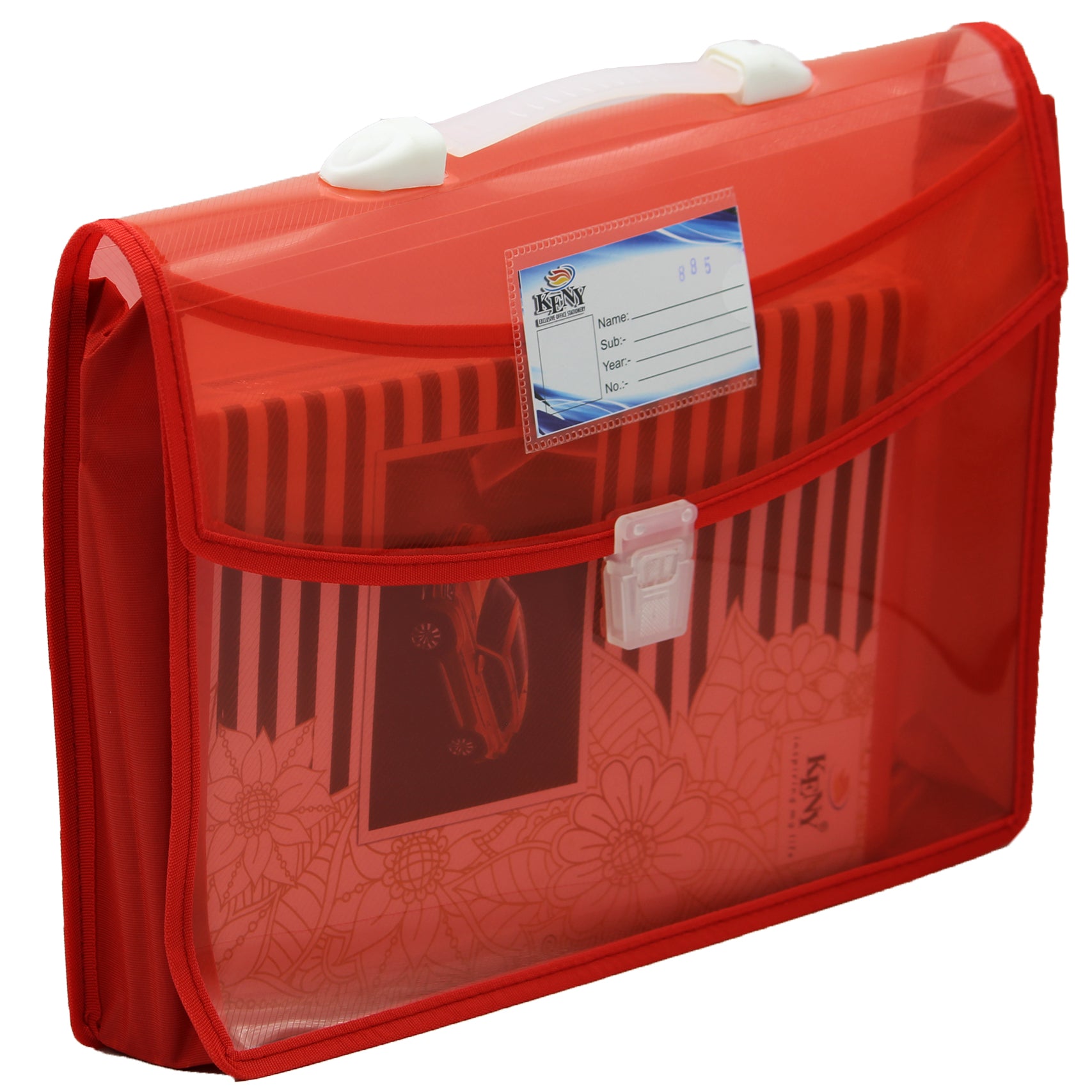 Keny Dual Colour Document Folder | With Handle & Lock | FC Size