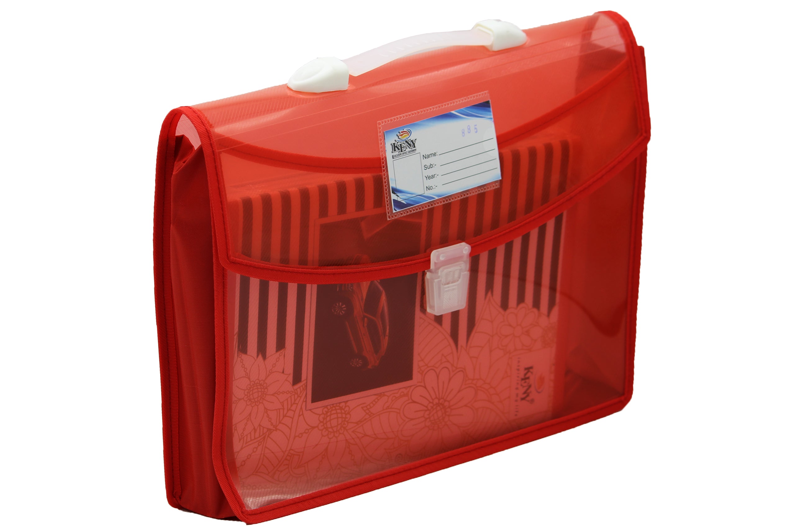 Keny Dual Colour Document Folder | With Handle & Lock | FC Size