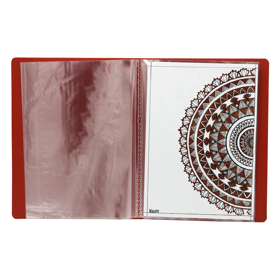 Keny Display File | Clear Leaves | Best for A4 Size Papers | 20 Folders | Plastic Clip | (851A/20F)