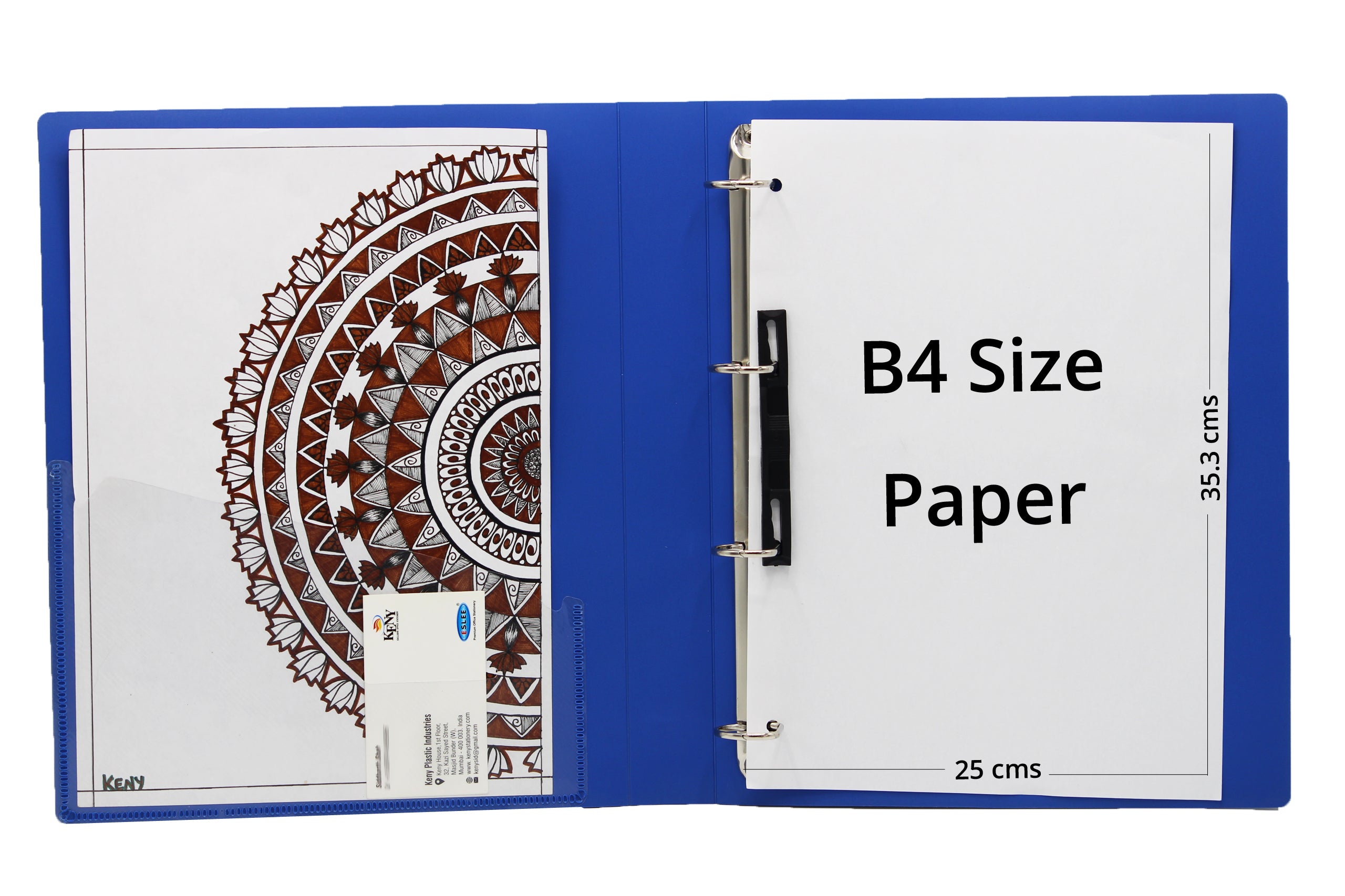 Keny Ring Binder File | 4D 25 mm Clip |  B4 Size