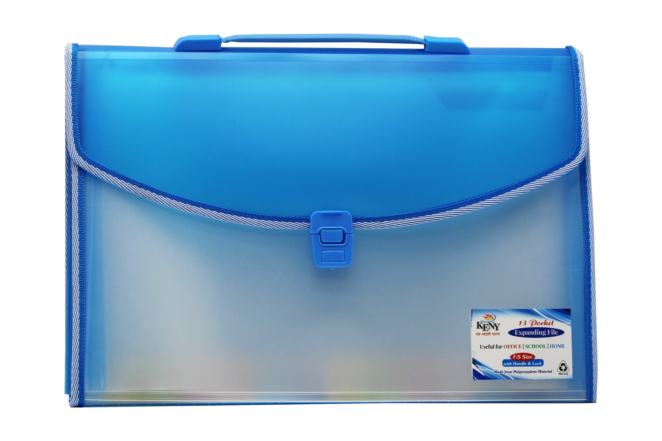 Keny Trasparent Expanding File | Piano File with 13 Pockets | FC Size