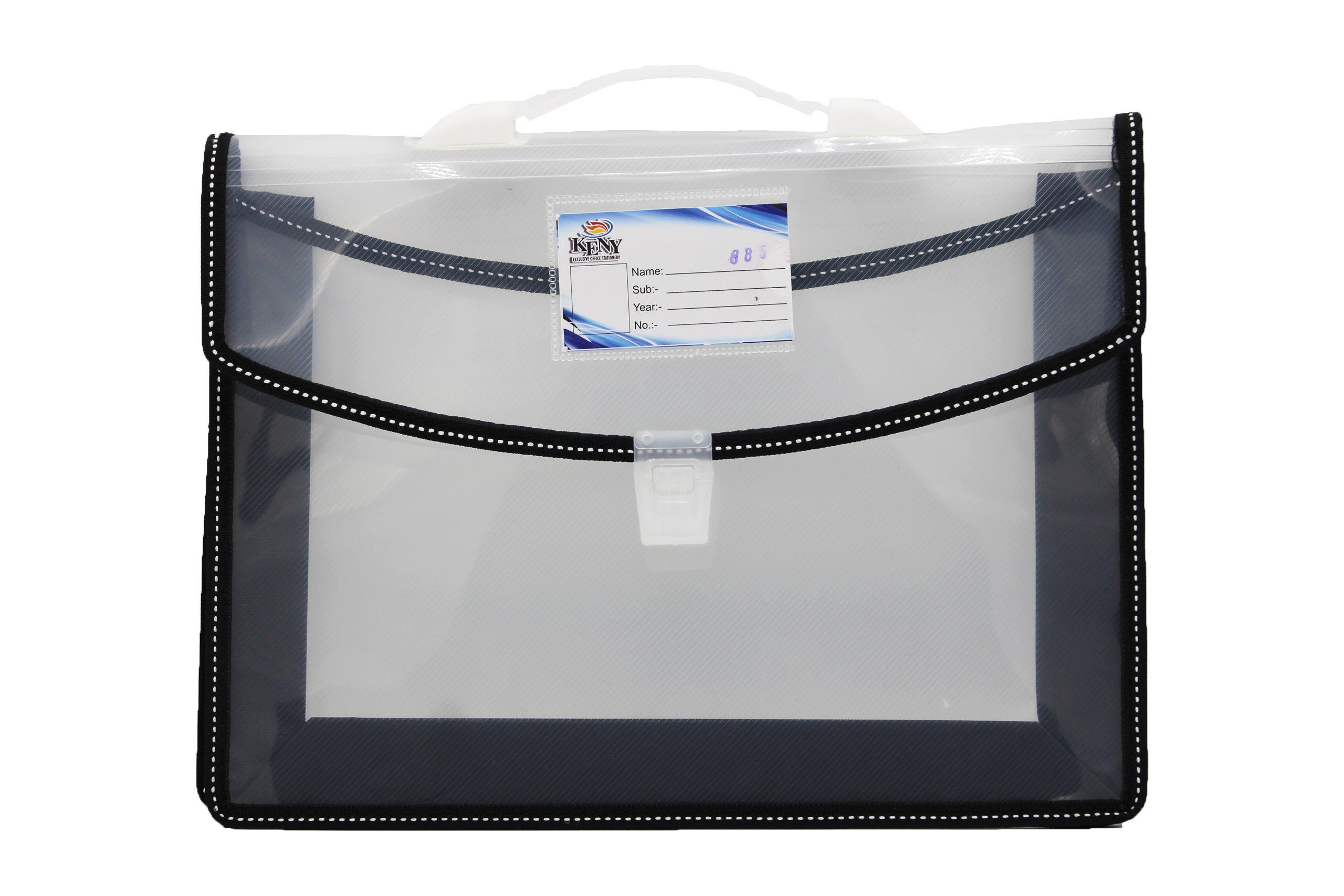 Keny Dual Colour Document Folder | With Handle & Lock | FC Size