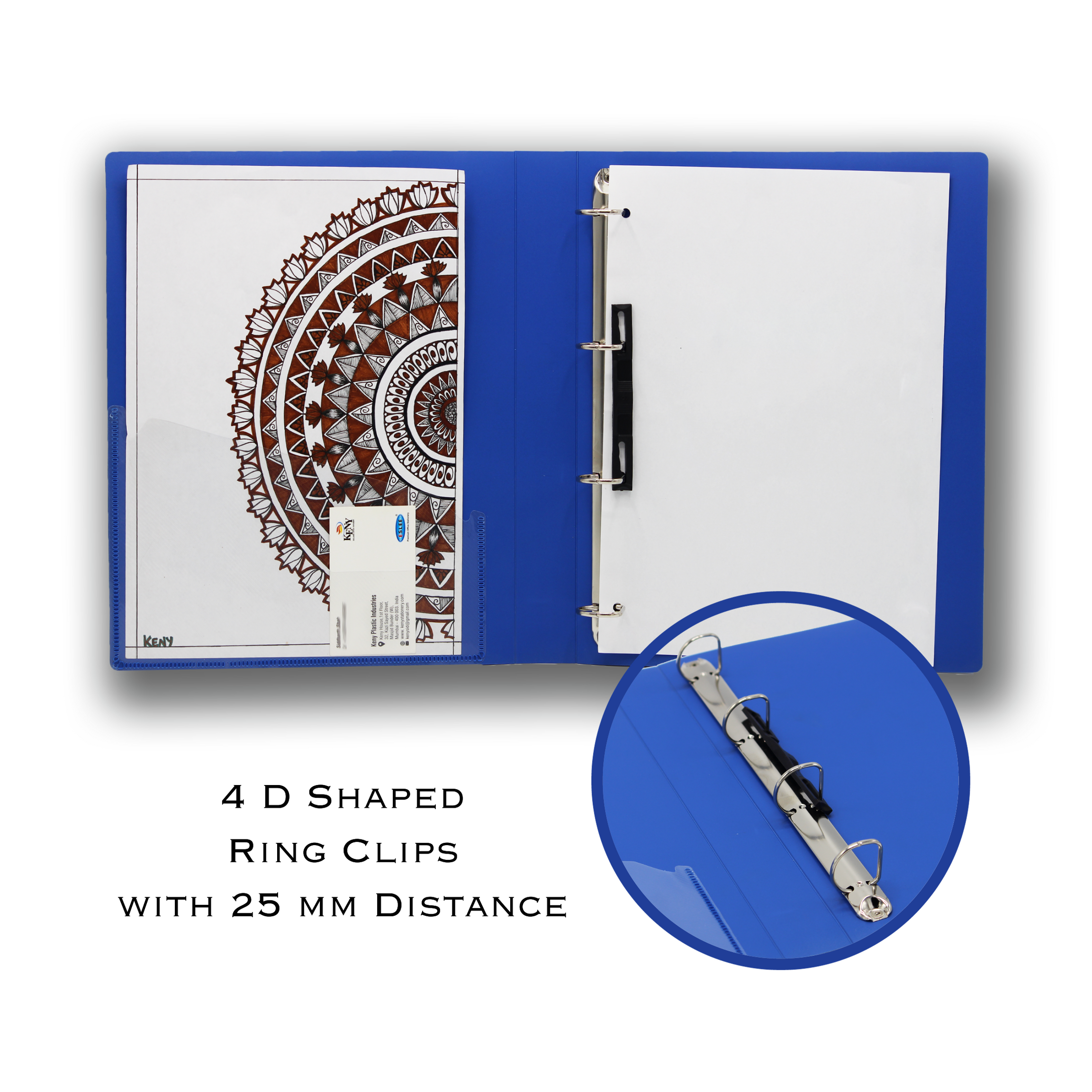 Keny Ring Binder File | 4D 25 mm Clip | Thin File | A4 Size