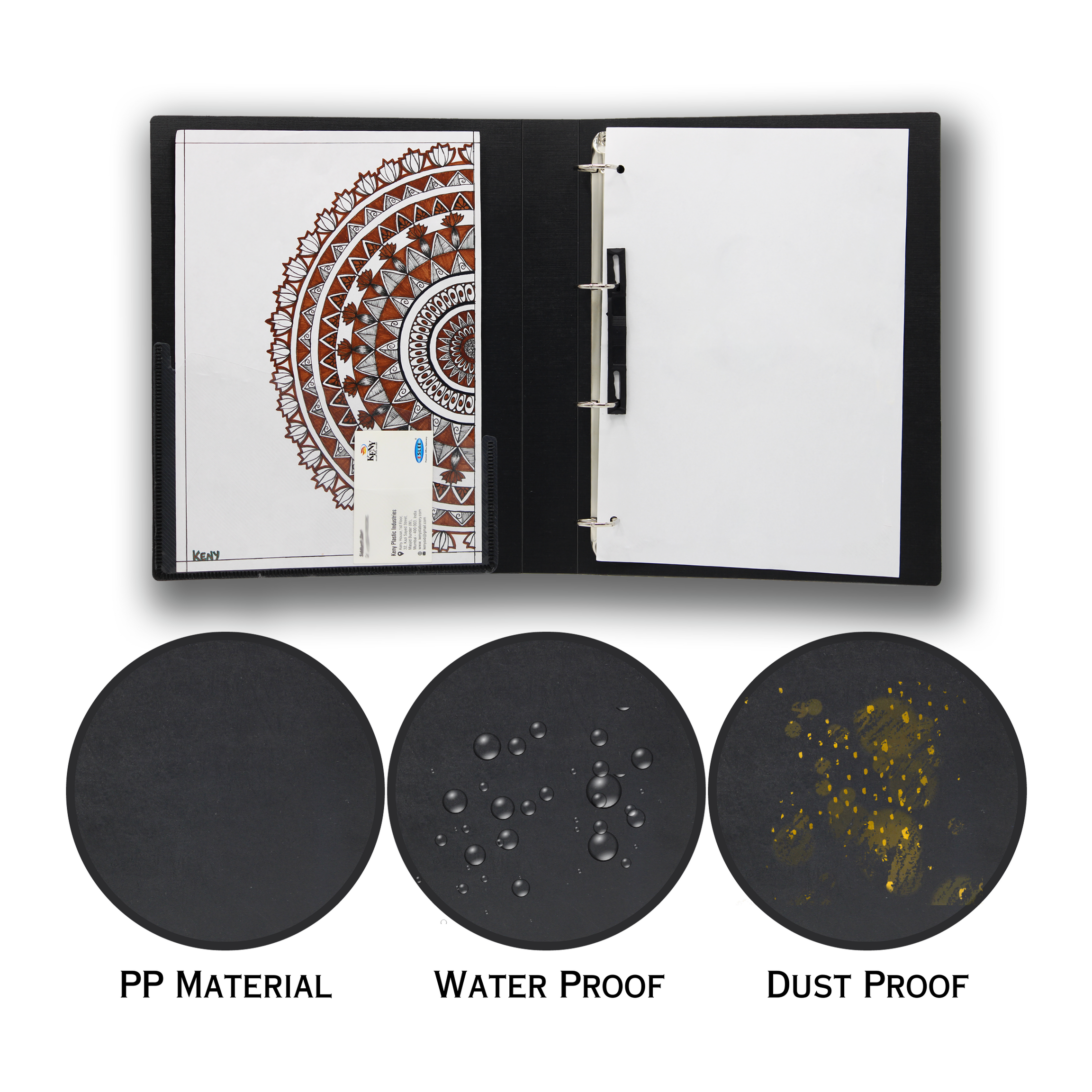 Keny Ring Binder File | 4D 25 mm Clip | Thin File | A4 Size