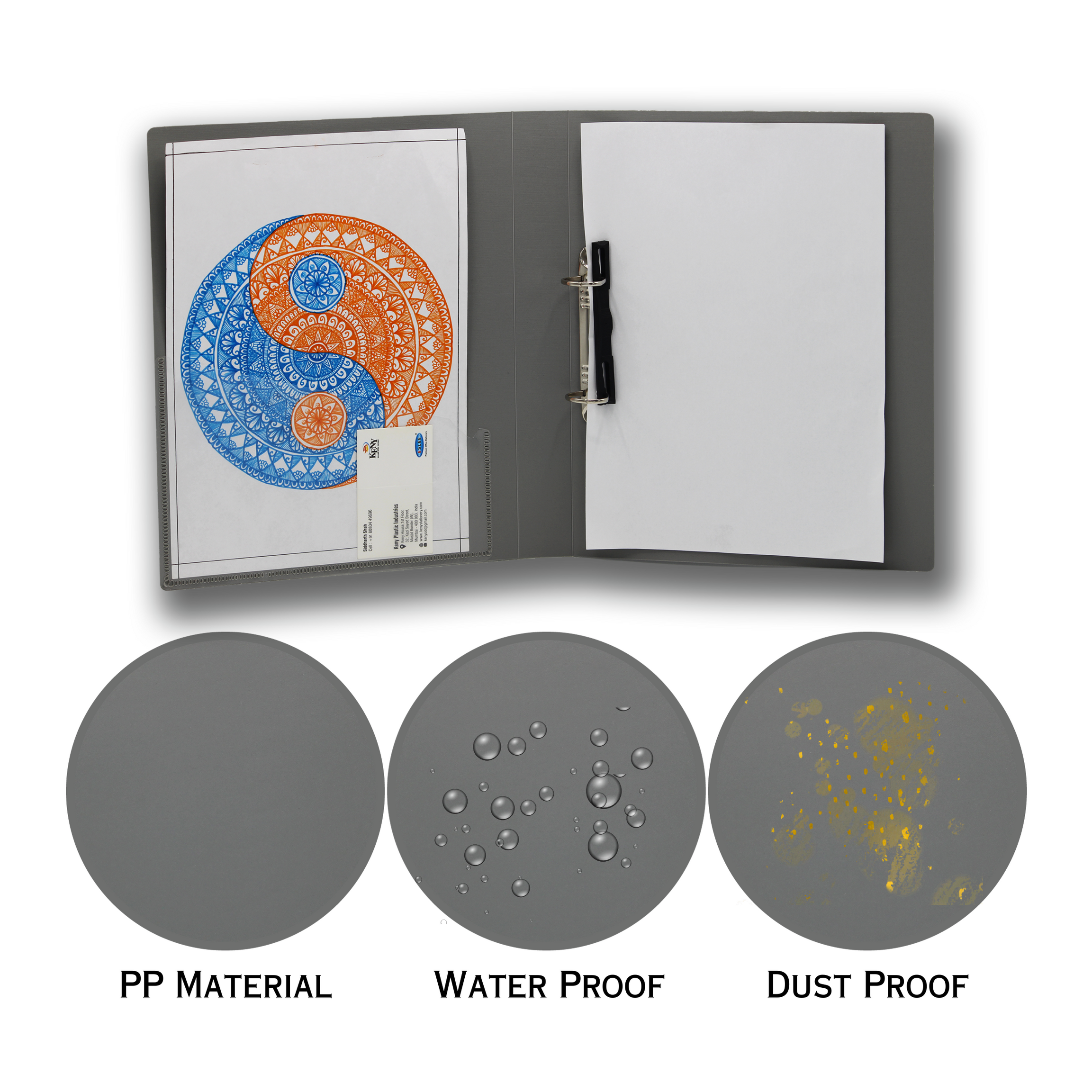 Keny Ring Binder File | 2D 25 mm Clip | Thin File | A4 Size