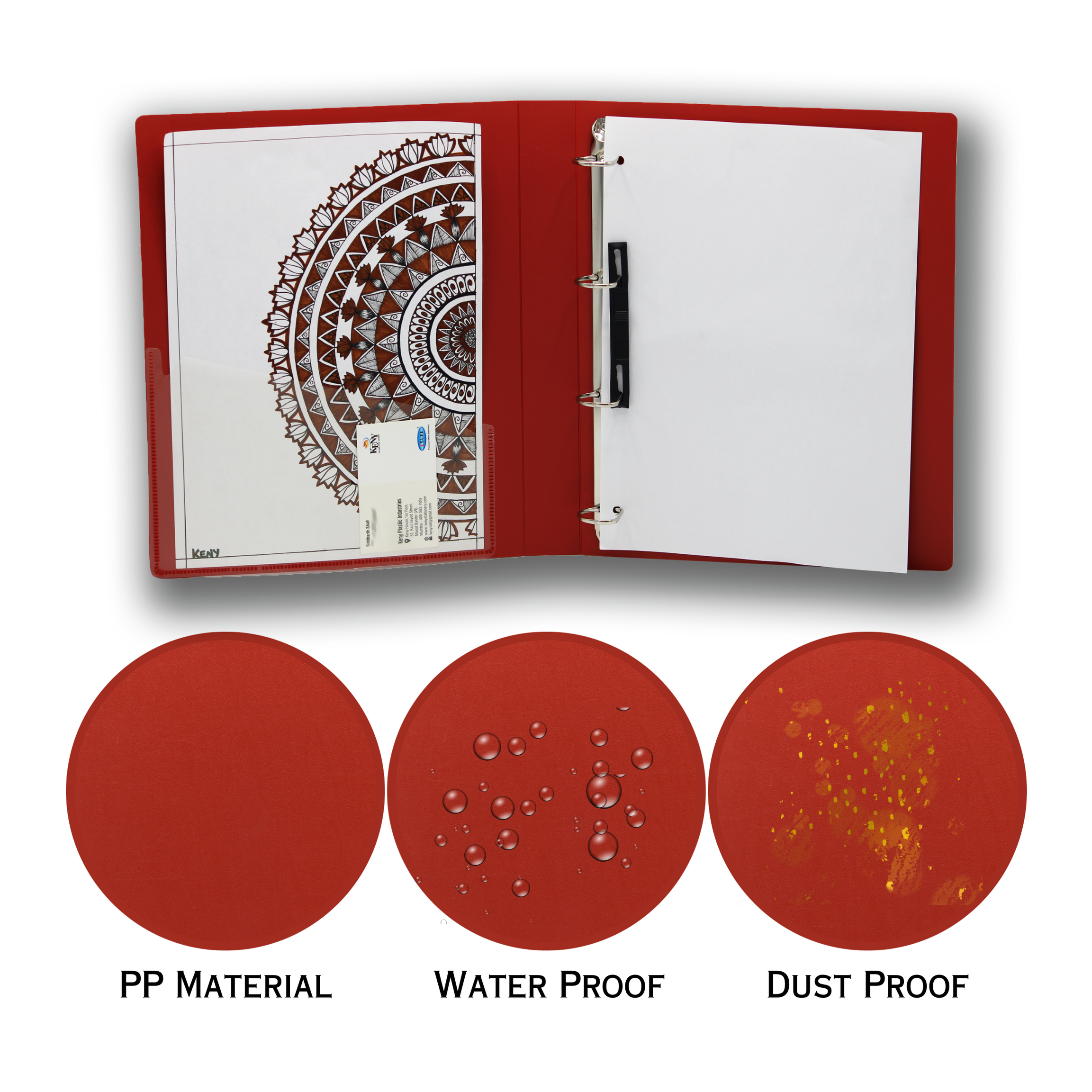 Keny Ring Binder File | 4D 25 mm Clip | Thin File | A4 Size