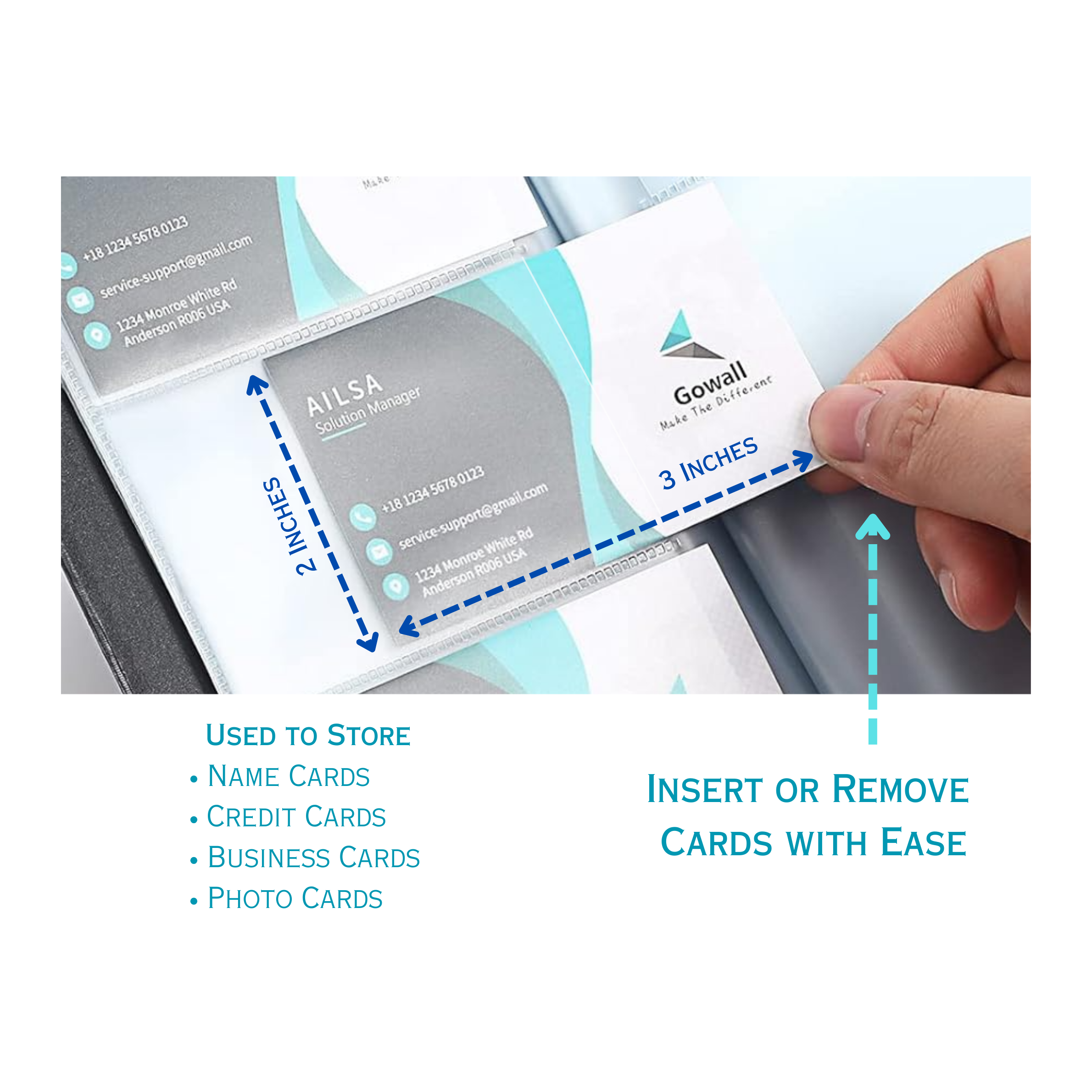 Keny Business Card Folder | 10 Cards | 800 Pockets | With Index Set & Box