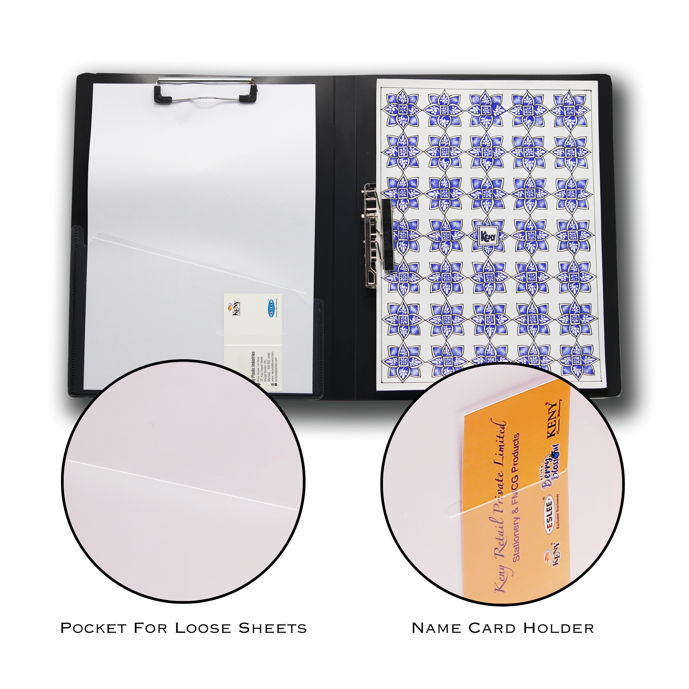 Keny Double Clip File | With Timex & Wire Clip | FC Size