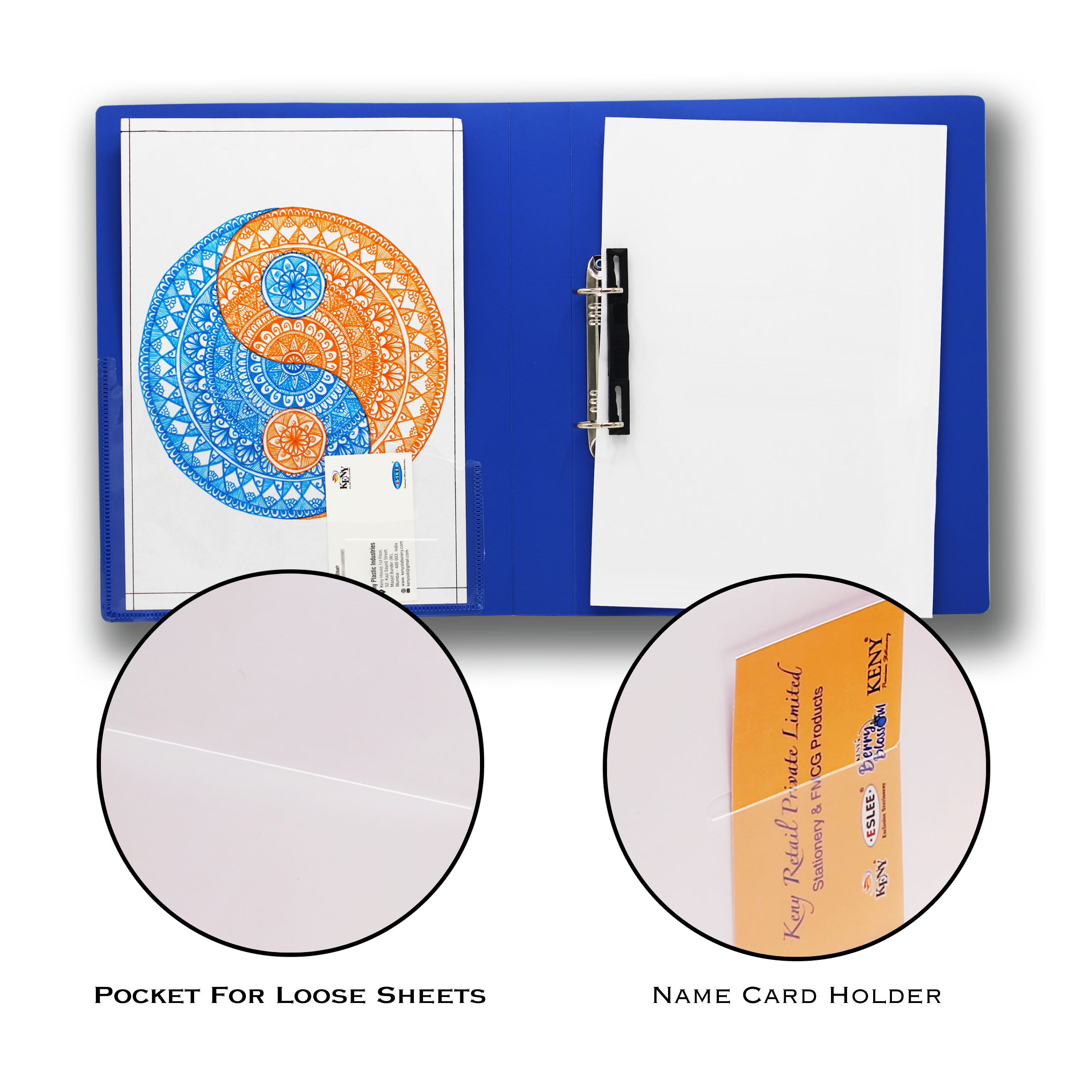 Keny Ring Binder File | 2D 25 mm Clip | Thin File | A4 Size