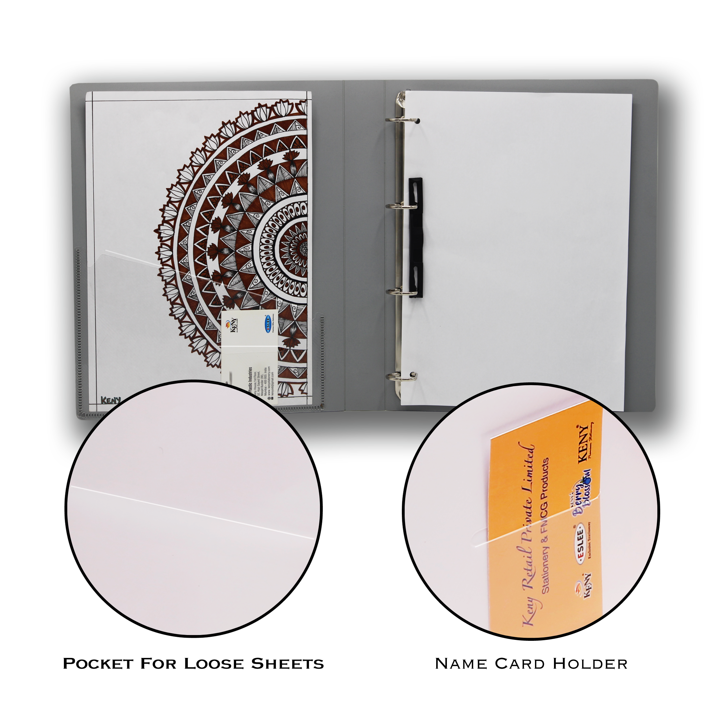 Keny Ring Binder File | 4D 25 mm Clip | Thin File | A4 Size