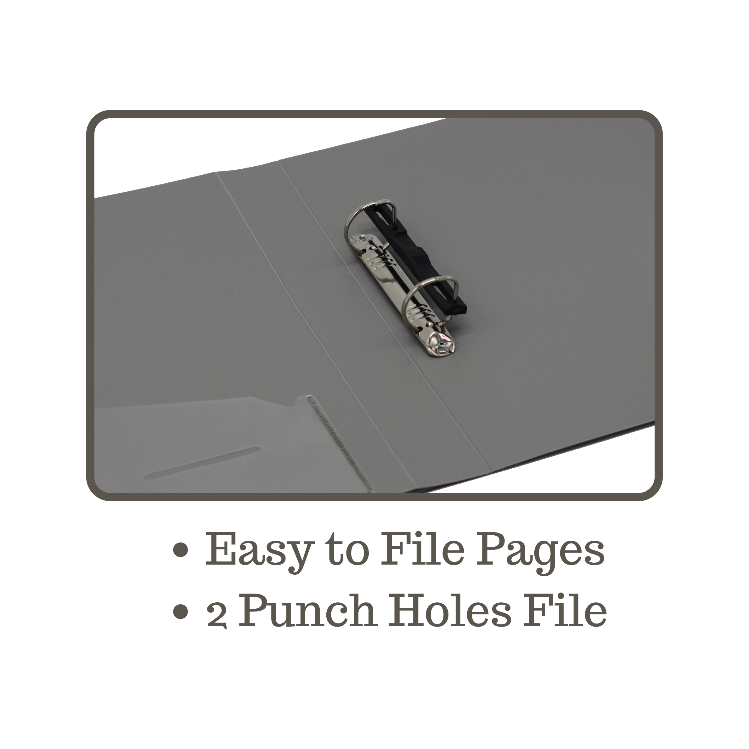 Keny Ring Binder File | 2D 25 mm Clip | Thin File | FC Size