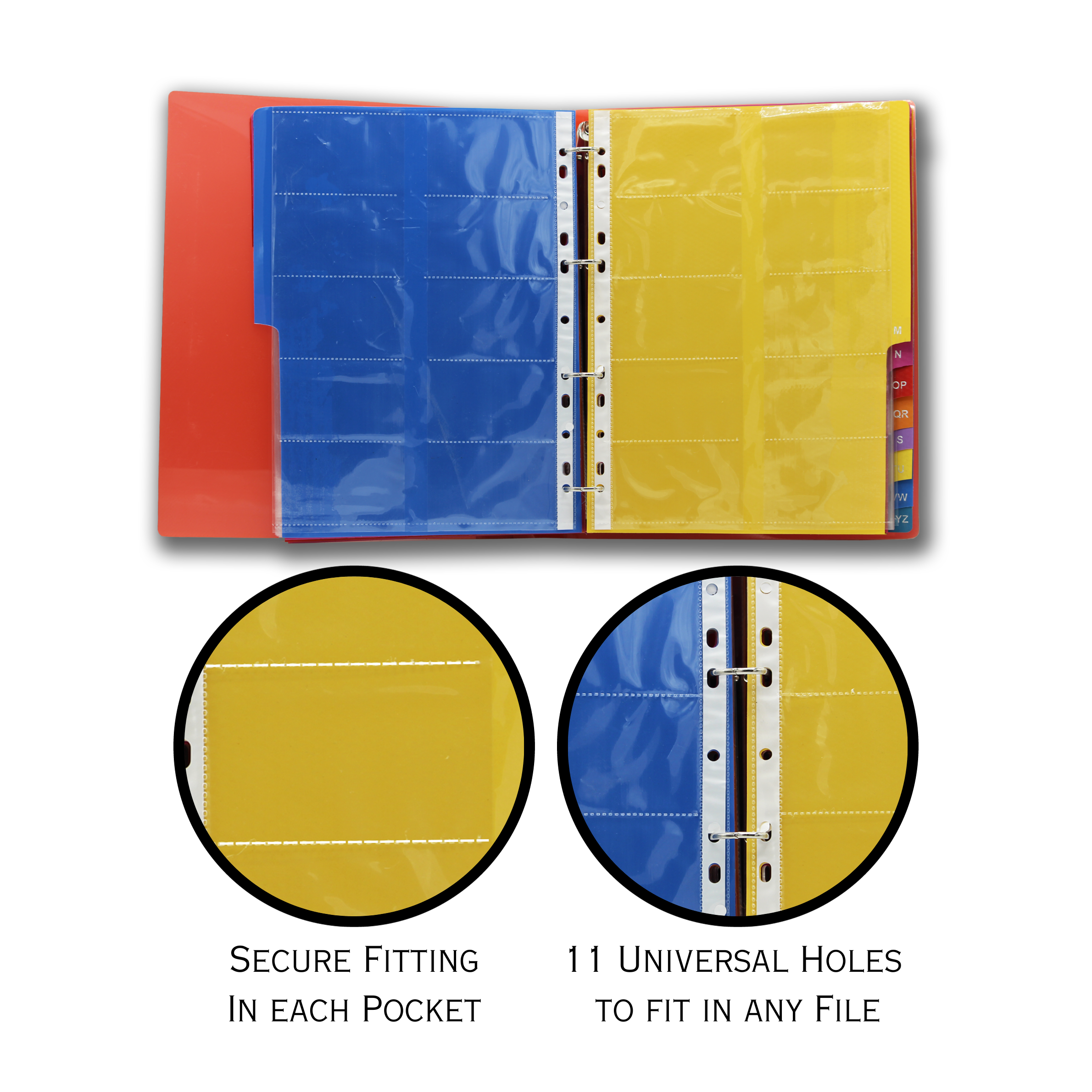 Keny Business Card Folder | 10 Cards | 800 Pockets | With Index Set & Box