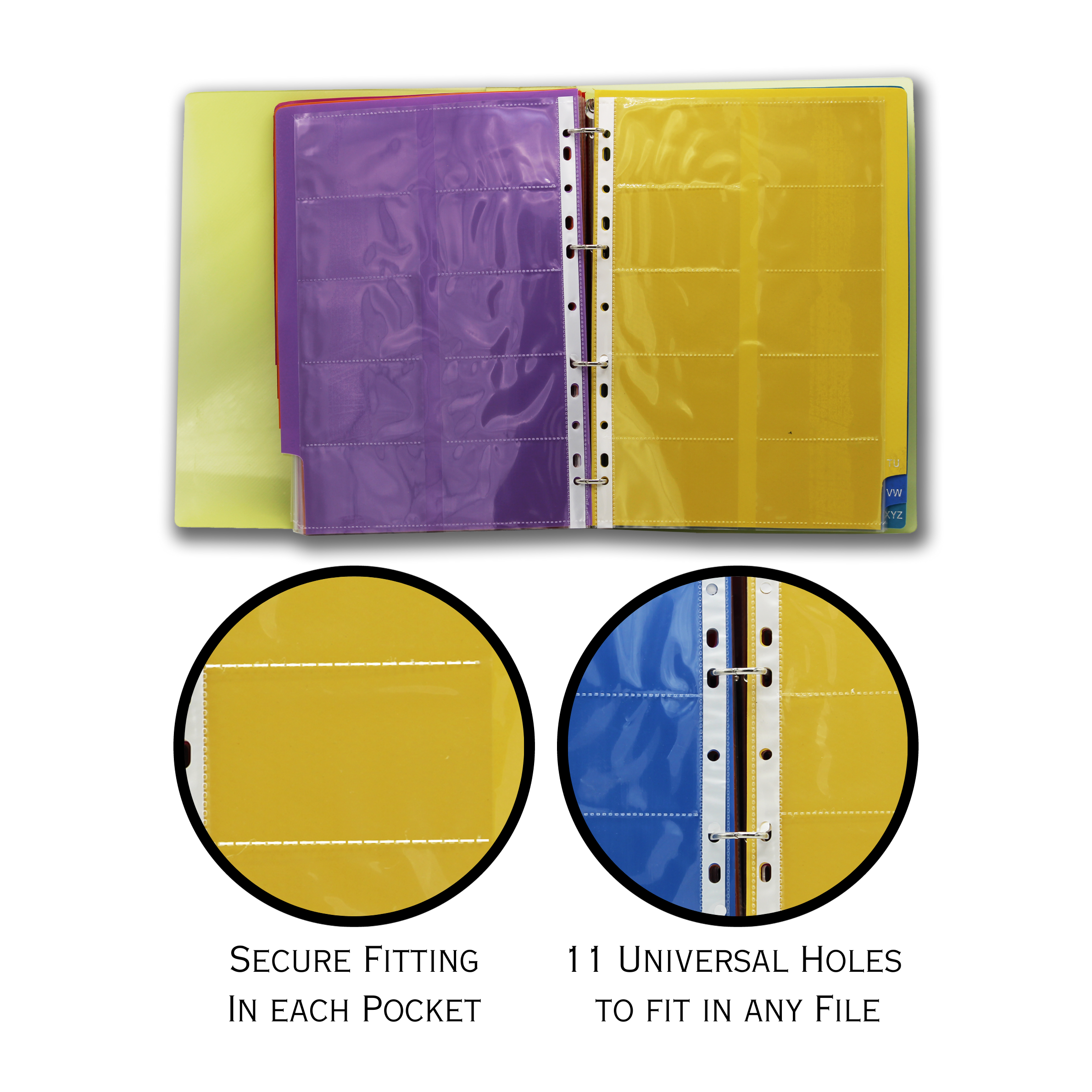 Keny Business Card Folder | 10 Cards | 800 Pockets | With Index Set & Box