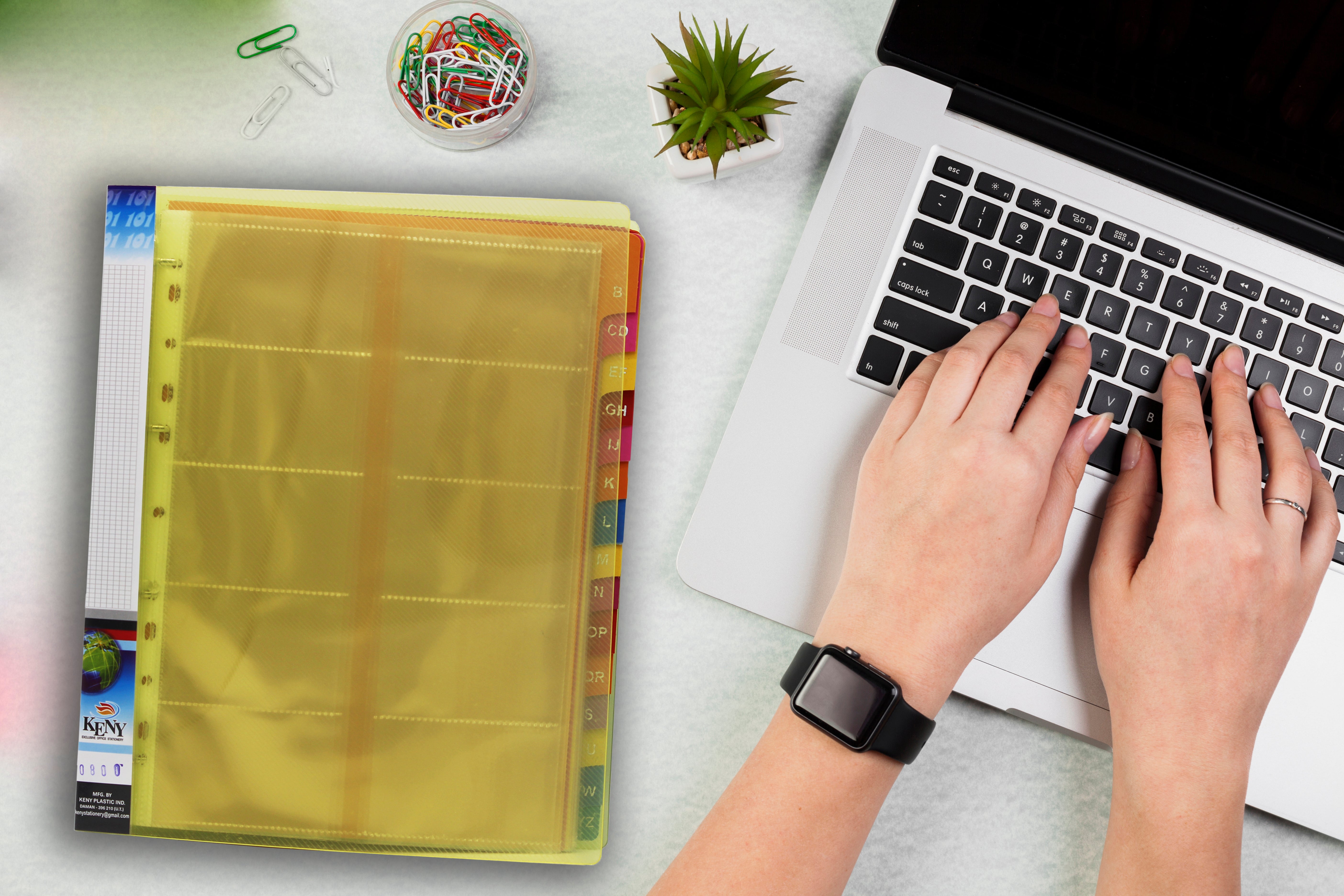 Keny Business Card Folder | 10 Card Slots | 800 Pockets With Index Set