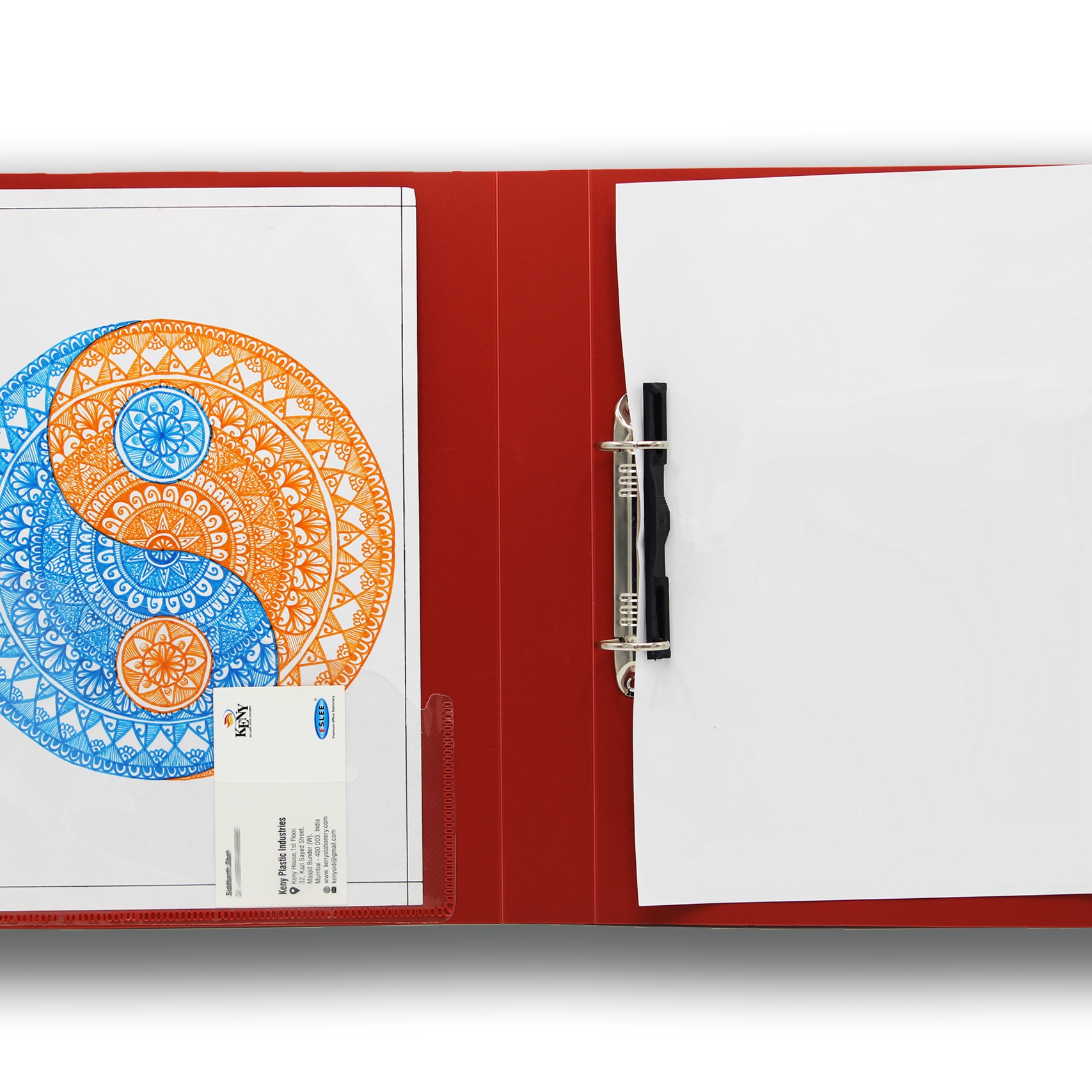 Keny Ring Binder File | 2D 25 mm Clip | Thin File | A4 Size