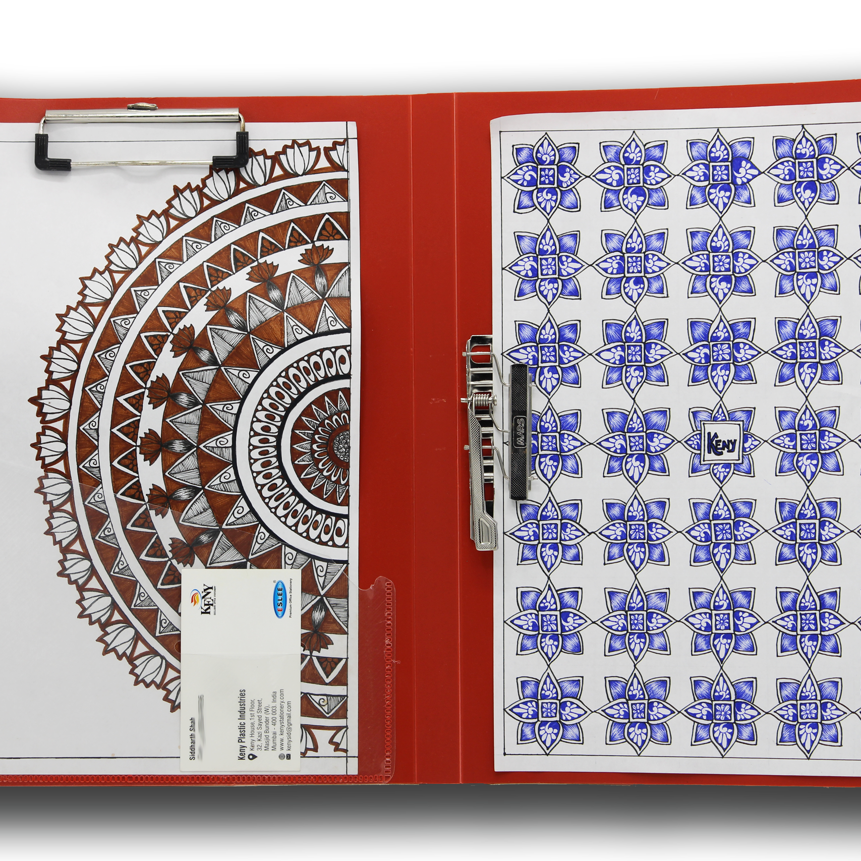 Keny Double Clip File | With Timex & Wire Clip | A4 Size