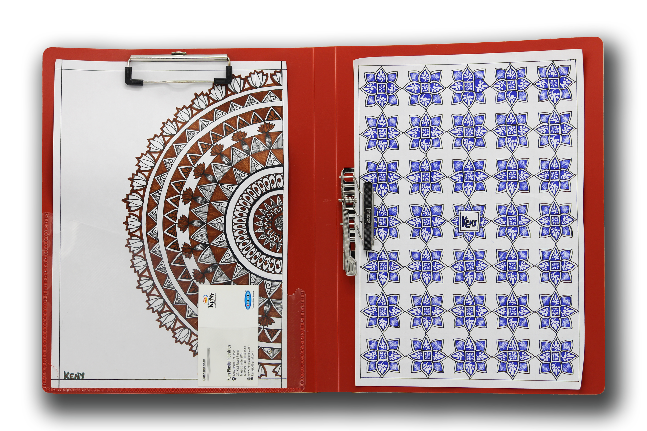 Keny Double Clip File | With Timex & Wire Clip | FC Size